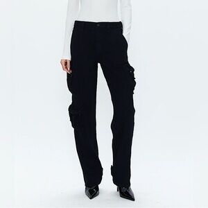 NEW PISTOLA bobbie utility loose straight pant in abyss, Size 30